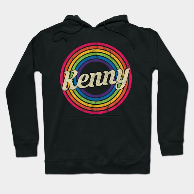 Kenny - Retro Rainbow Faded-Style Hoodie by MaydenArt